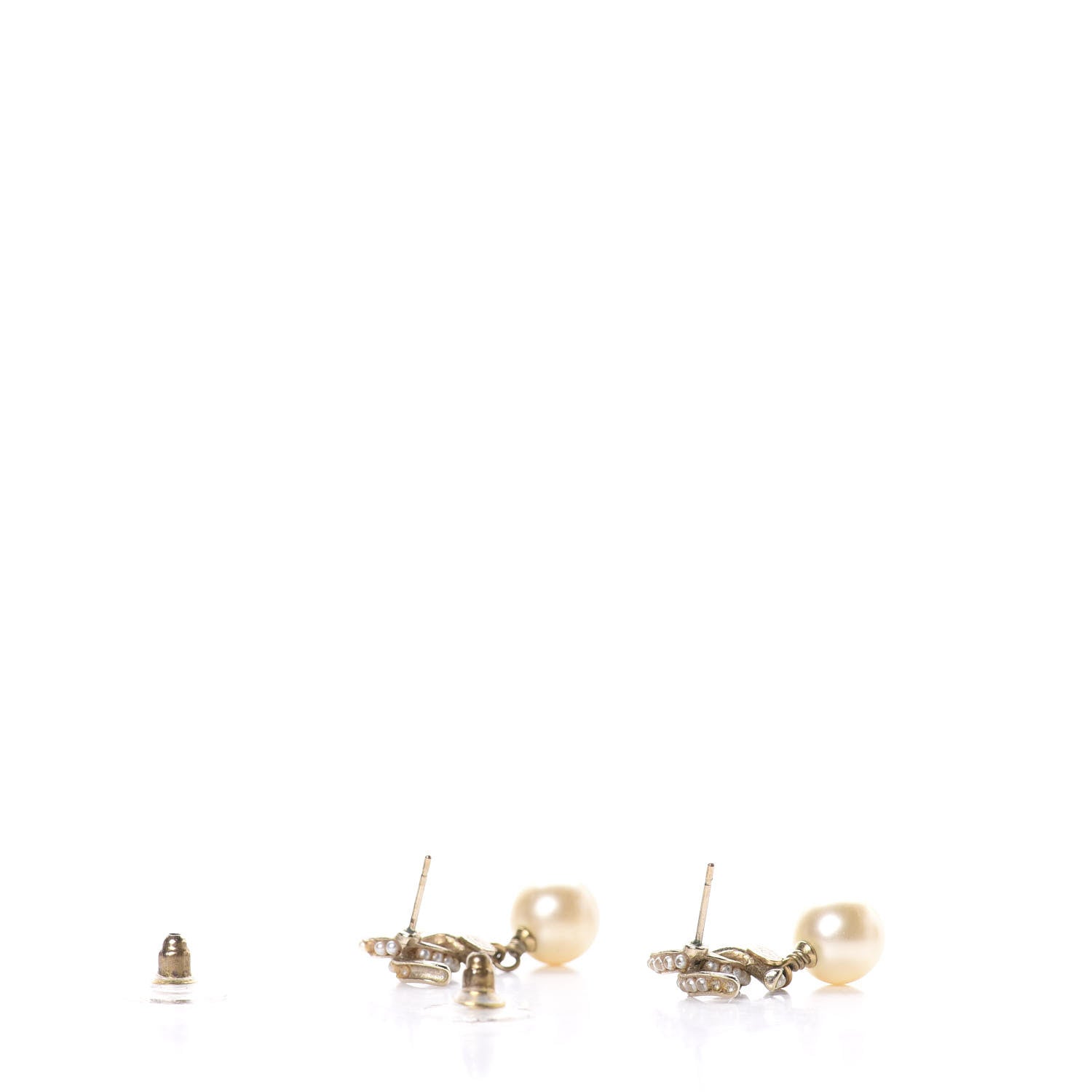 Chanel Pearl CC Drop Earrings Gold 3 of 8