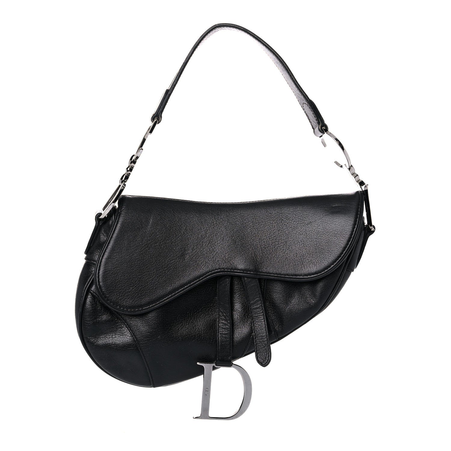 Christian Dior Calfskin Saddle Bag Black 1 of 25