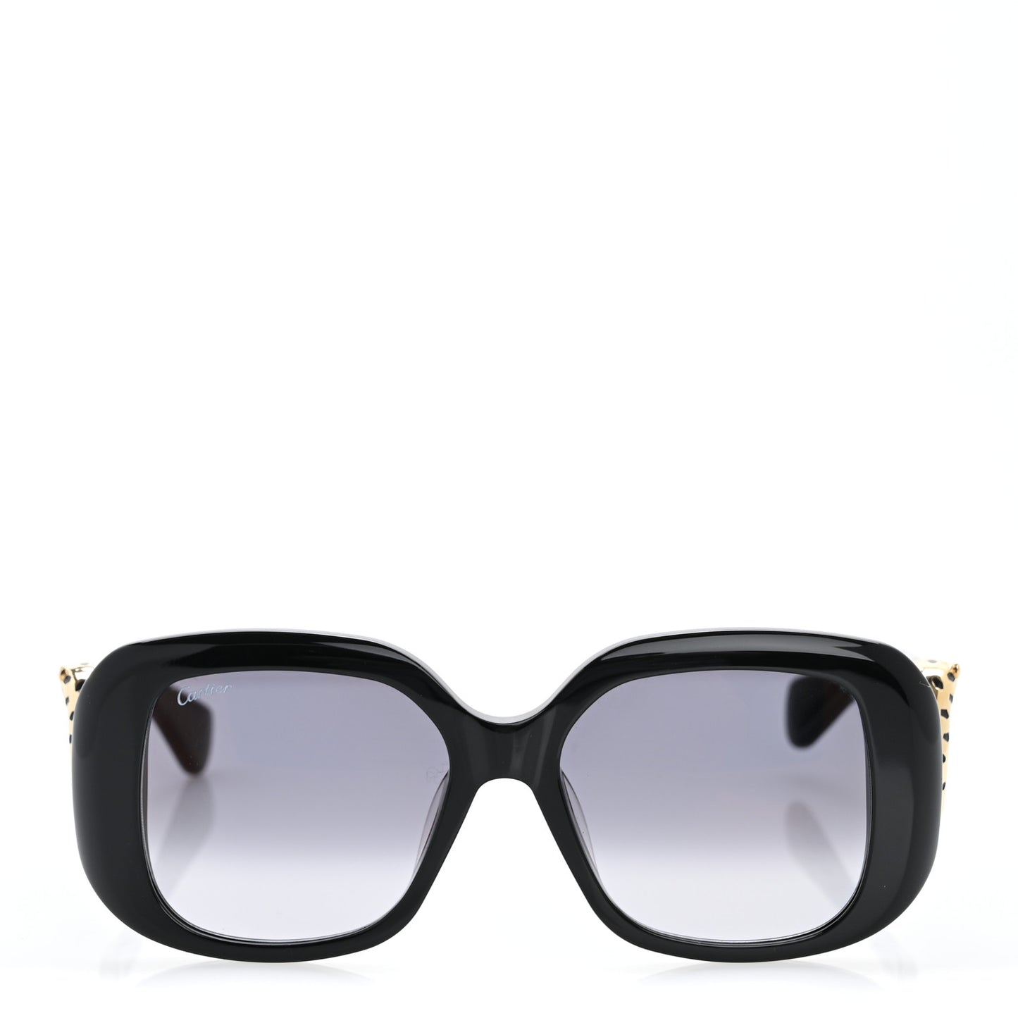 Acetate Panthere Square Sunglasses Black