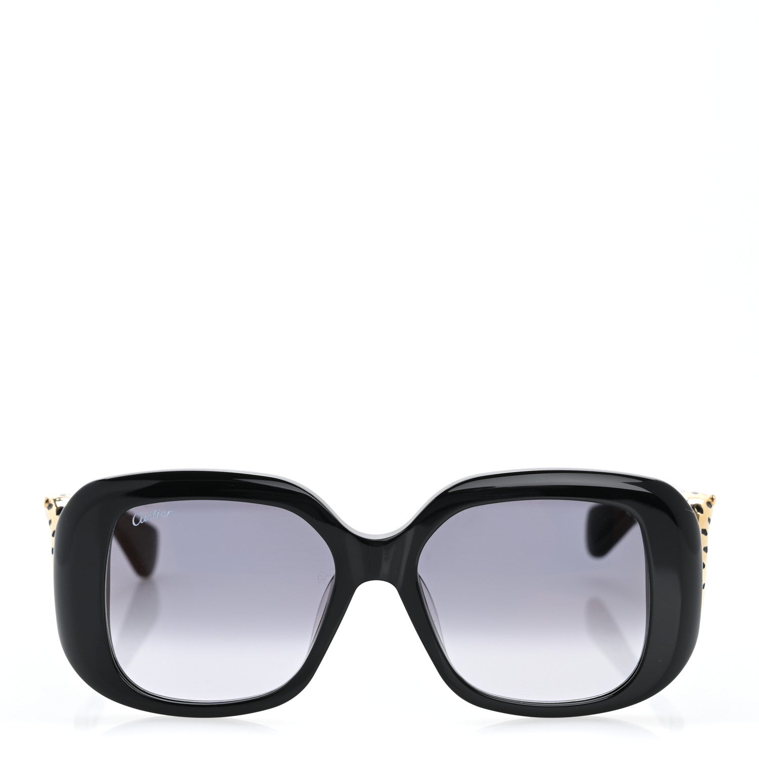 Cartier Acetate Panthere Square Sunglasses Black 2 of 8