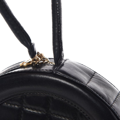 Chanel Lambskin Square Quilted Round Shoulder Bag Black 8 of 8