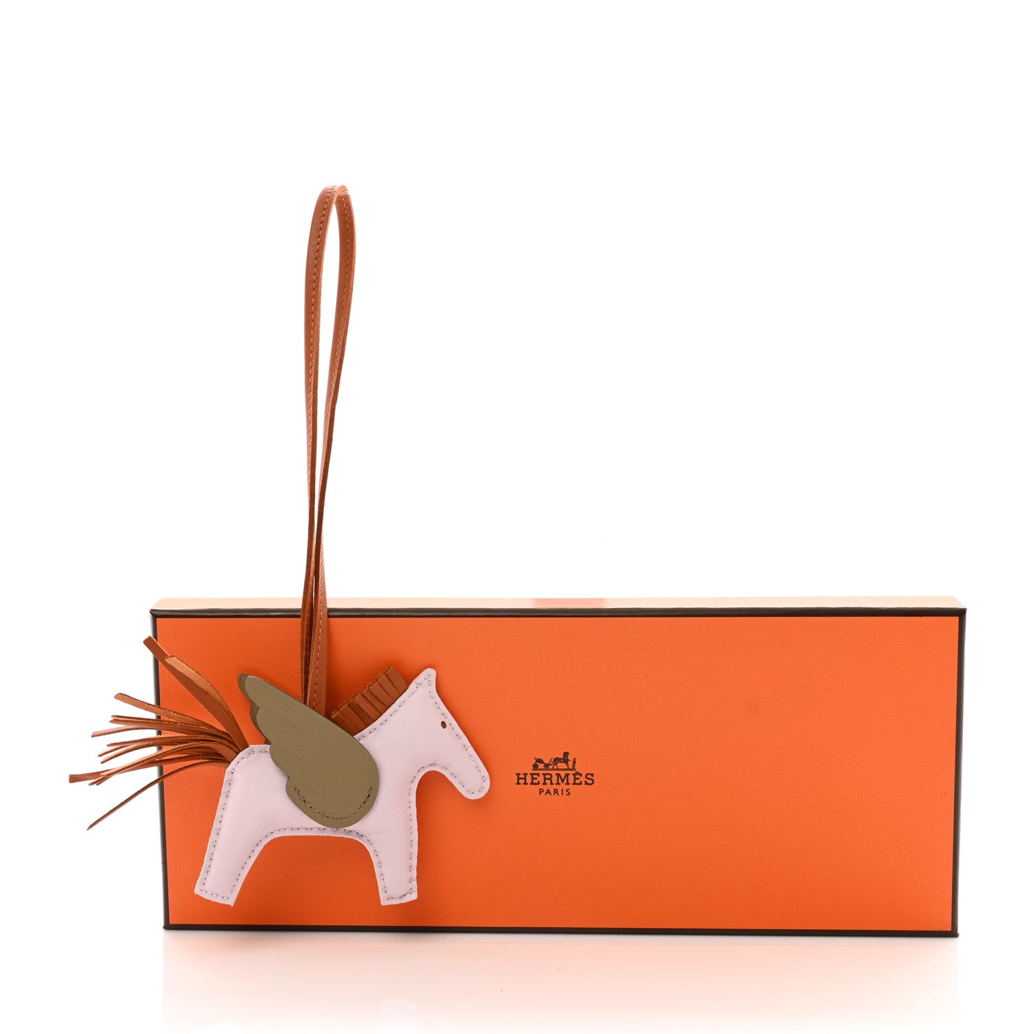 Hermes Milo Lambskin Grigri Rodeo Pegase Horse Bag Charm PM Mauve Pale Pain D'epice Beige Marfa 5 of 5