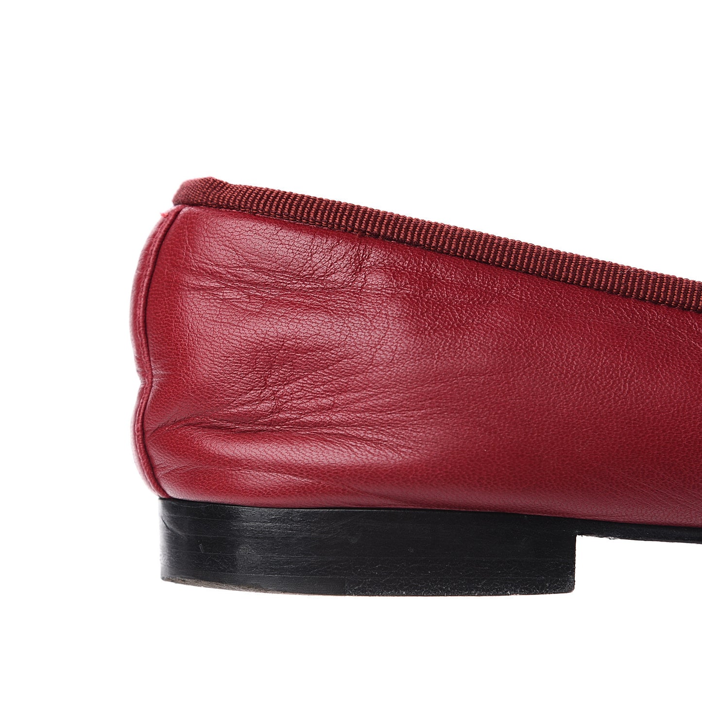 Goatskin Cap Toe CC Ballerina Flats 35 Red
