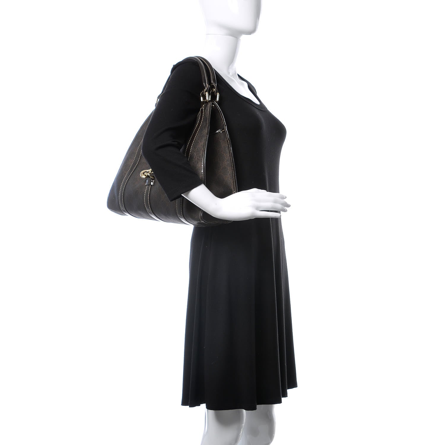 Gucci GG Plus Monogram Medium Joy Shoulder Bag Dark Brown 2 of 18