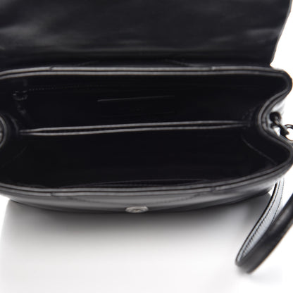 Saint Laurent Calfskin Y Quilted Monogram Toy Loulou Crossbody Bag Black 5 of 9