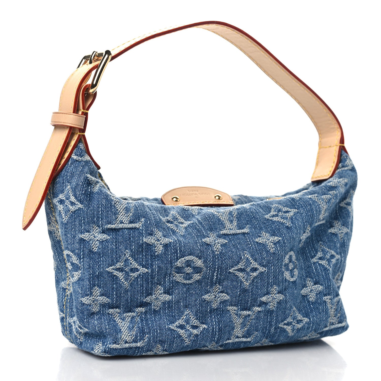 Louis Vuitton Monogram Denim Hills Pochette Blue 3 of 10