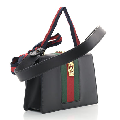 Gucci Calfskin Small Sylvie Shoulder Bag Black 3 of 13