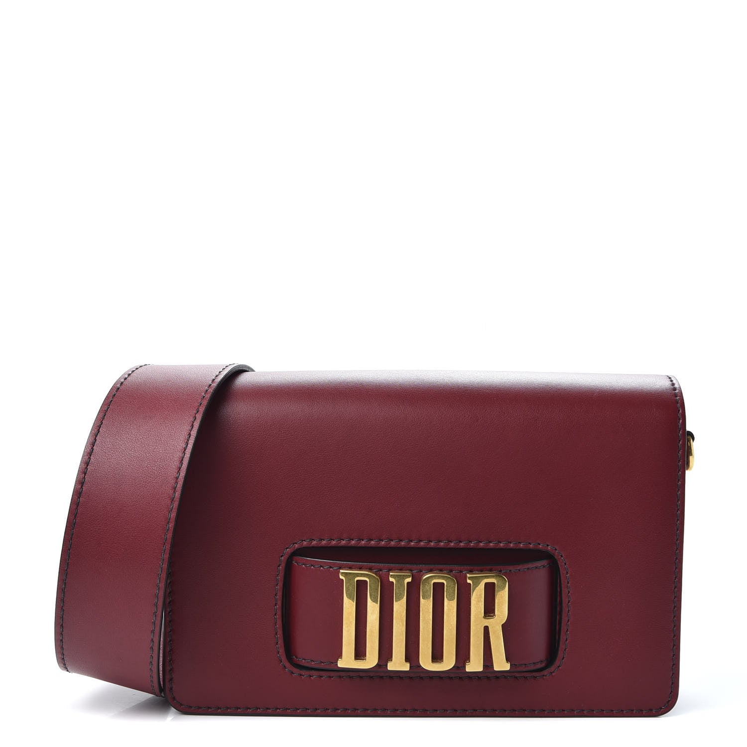 Christian Dior Smooth Calfskin Dio(r)evolution Flap Bag Dark Red 1 of 10