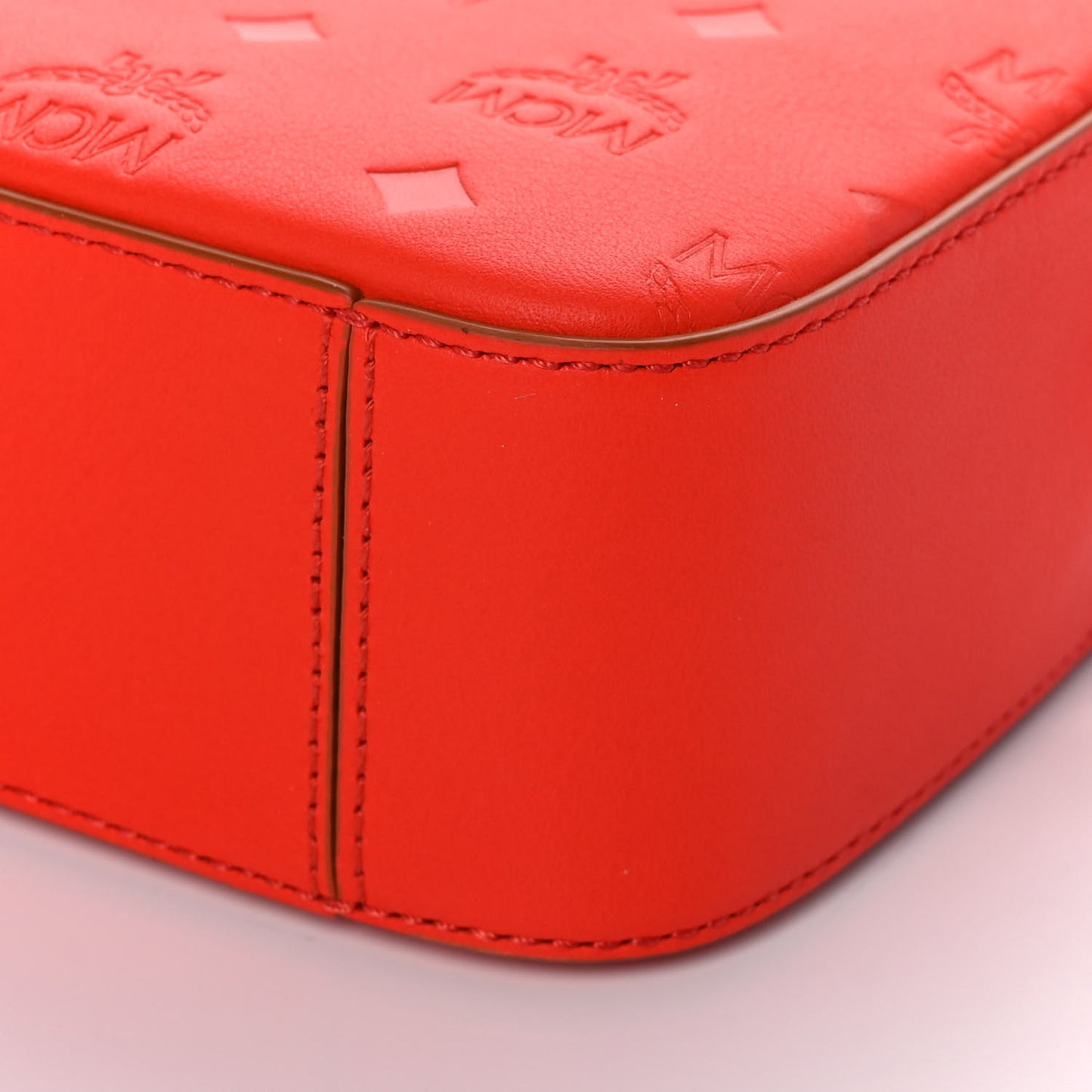 Calfskin Ottomar Monogram Klara Crossbody Bag Hot Coral