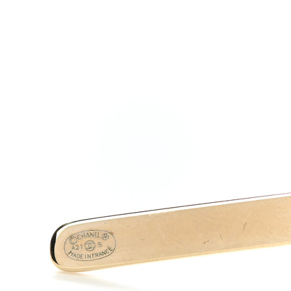 Chanel Metal Pearl CC Headband Light Gold 4 of 6