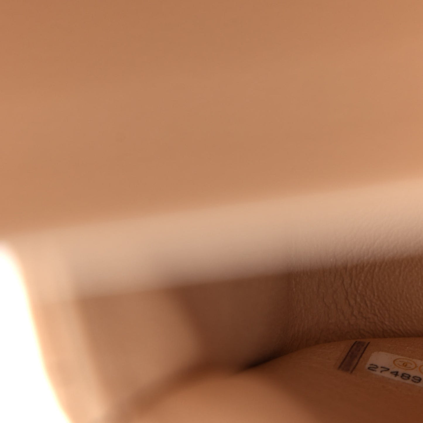 Caviar Quilted Jumbo Double Flap Light Beige