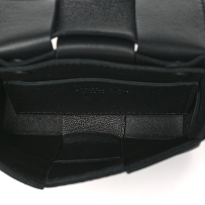 Bottega Veneta Lambskin Maxi Intrecciato Extra Mini Cassette Crossbody Bag Black 5 of 8