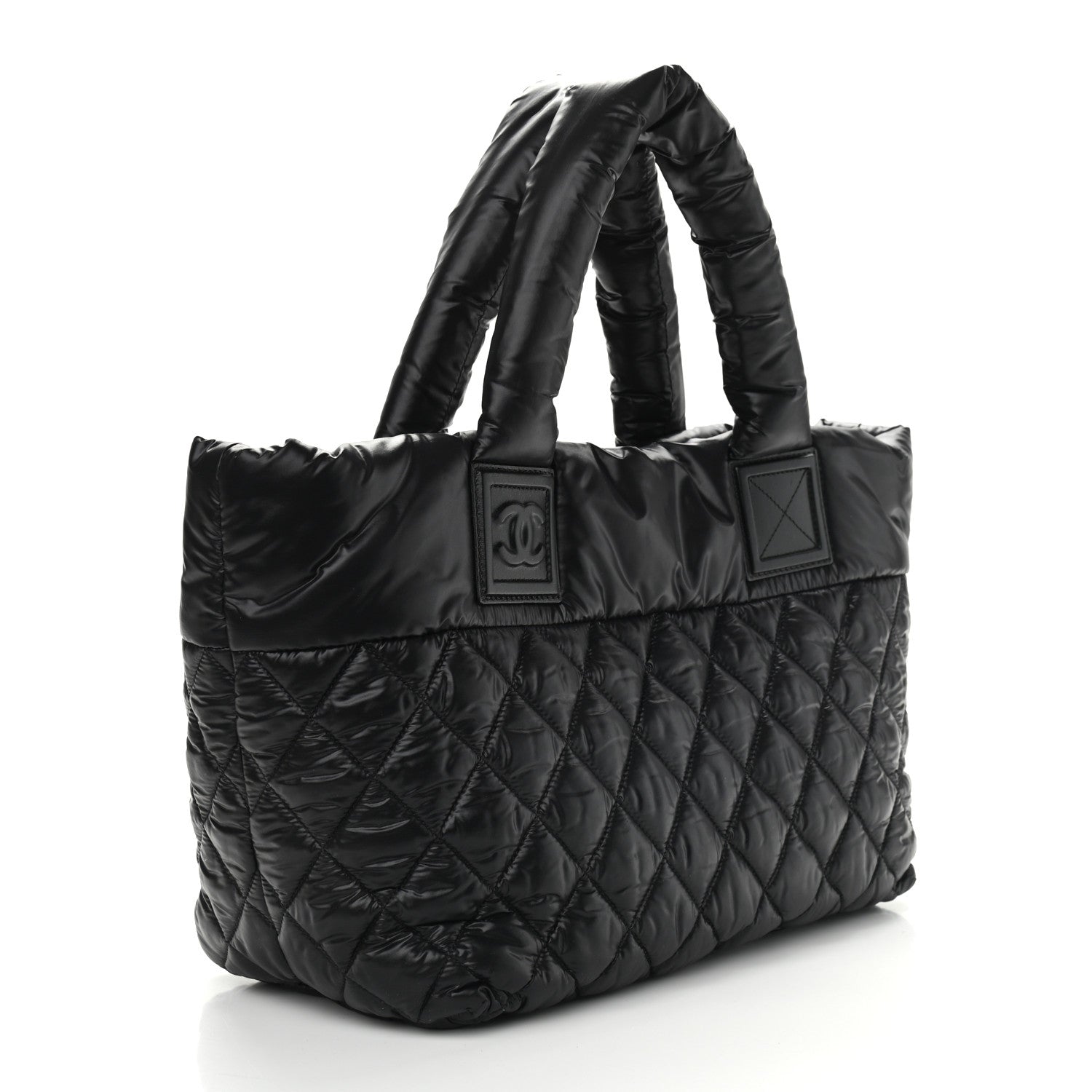 Chanel Nylon Quilted Small Coco Cocoon Tote Black 2 of 8