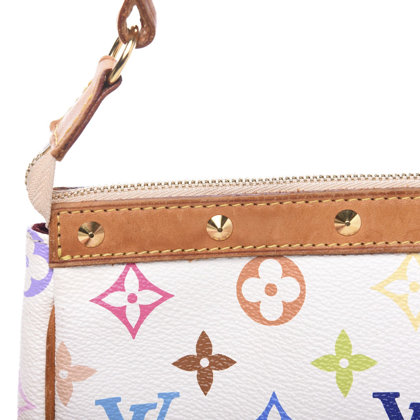 Monogram Multicolor Pochette Accessories White