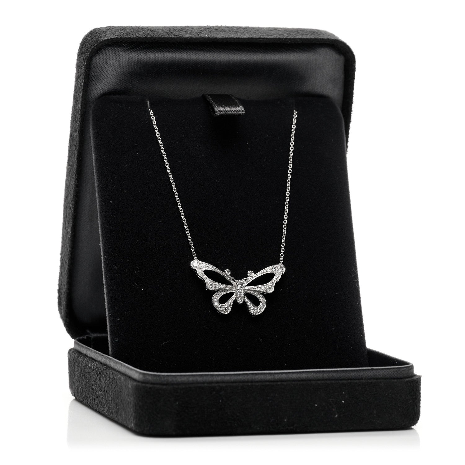 Tiffany Platinum Diamond .45ctw Enchant Butterfly Necklace 6 of 6