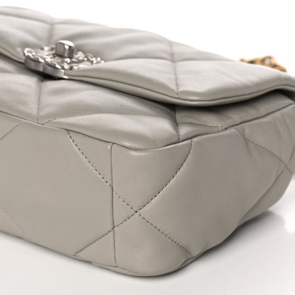 Chanel Goatskin Quilted Medium Chanel 19 Flap Grey 11 of 11