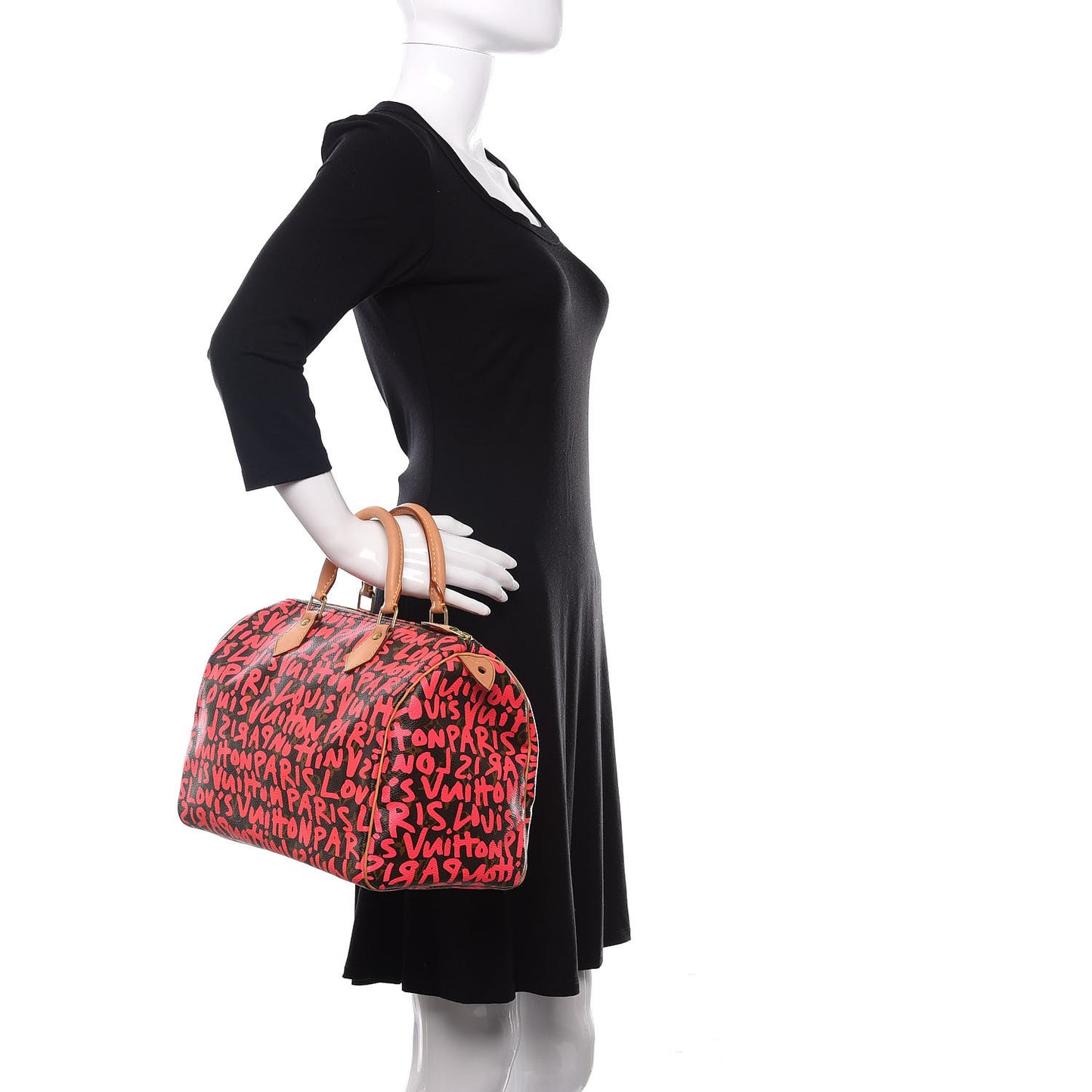 Monogram Graffiti Speedy 30 Fuchsia