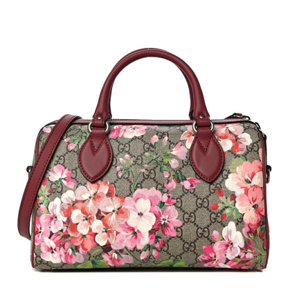 Gucci GG Supreme Monogram Blooms Small Boston Beige Multicolor Dry Rose 1 of 11