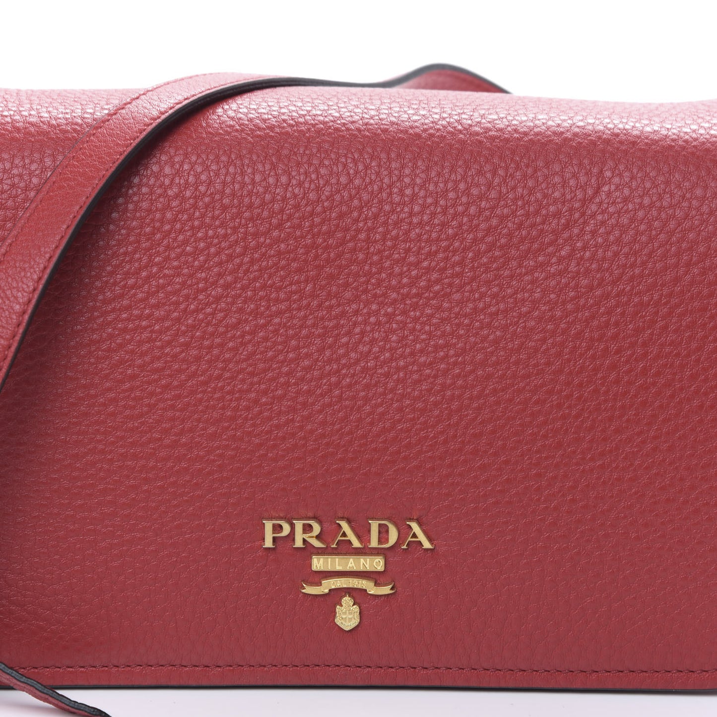 Vitello Phenix Flap Crossbody Rosso