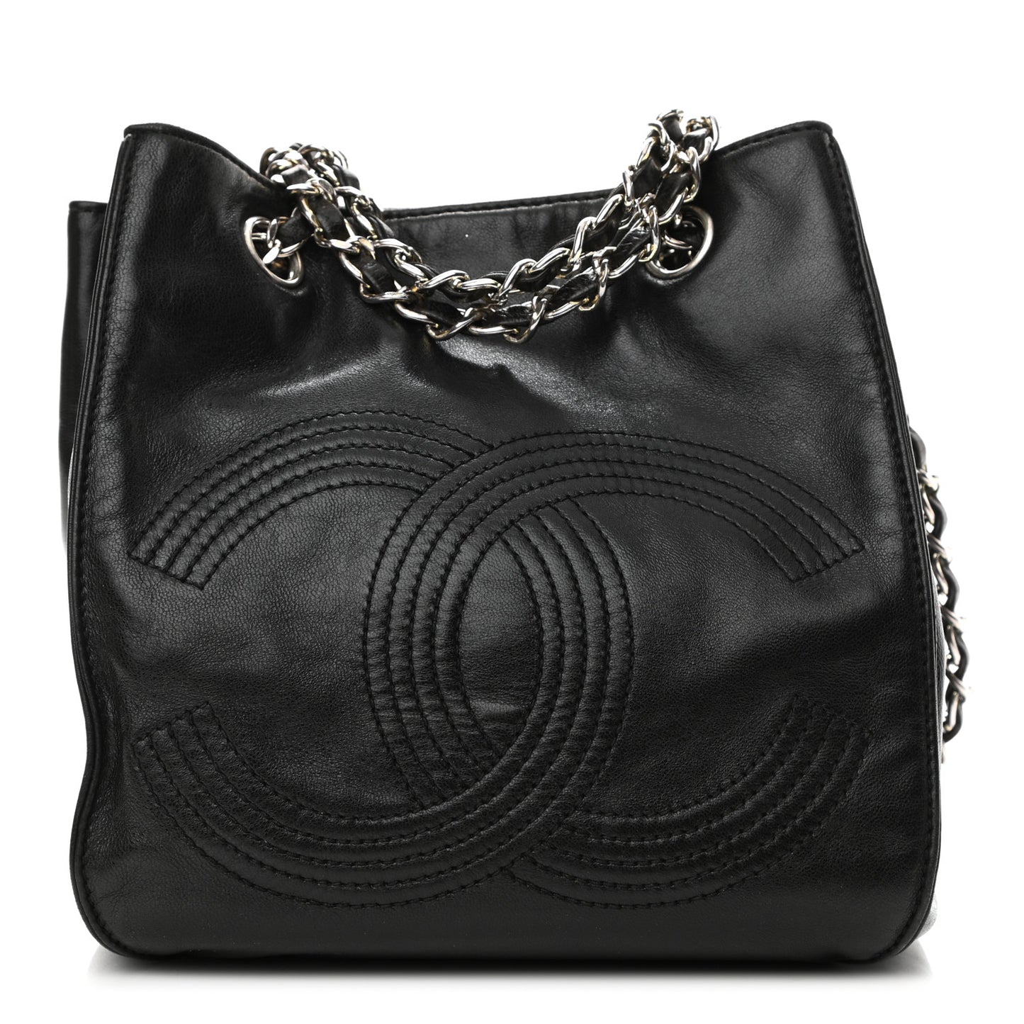 Lambskin CC Shoulder Bag Black