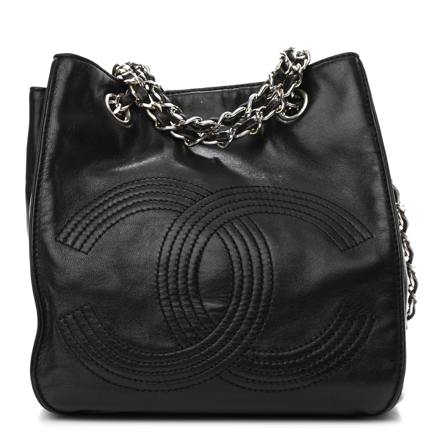 Chanel Lambskin CC Shoulder Bag Black 3 of 11
