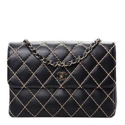 Chanel Calfskin Wild Stitch Jumbo Flap Black 1 of 9