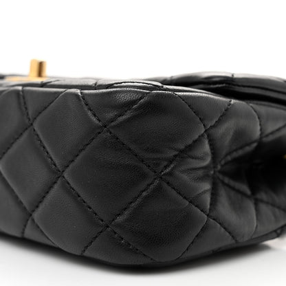 Chanel Lambskin Quilted Mini Rectangular Pearl Crush Flap Black 10 of 11