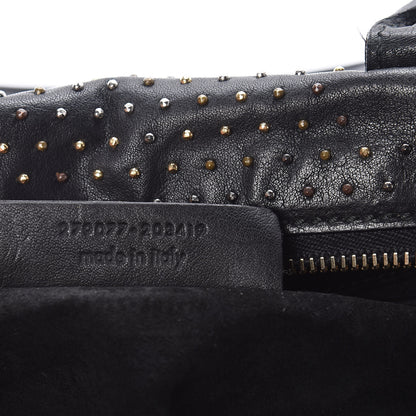 Saint Laurent Calfskin Rock Studded Easy Sac Black 7 of 14