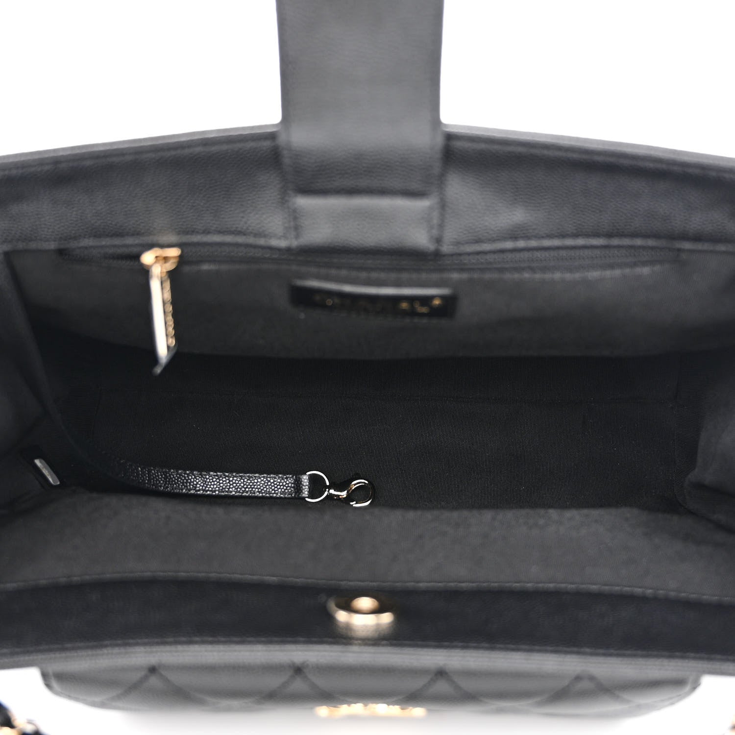 Chanel Caviar Quilted In Out Flap Shopping Tote Black 5 of 12