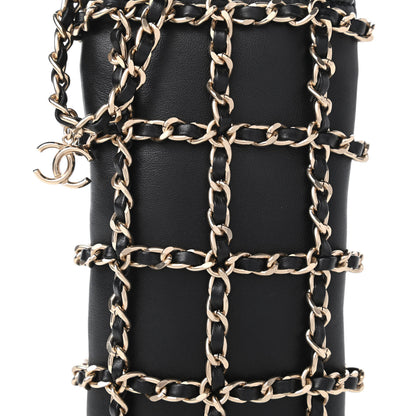 Chanel Lambskin Clutch With Chain Black 16 of 16