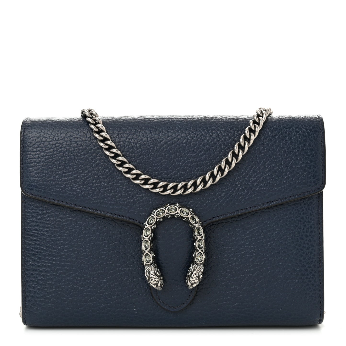 Calfskin Mini Dionysus Chain Wallet Blue Agata Black Diamond