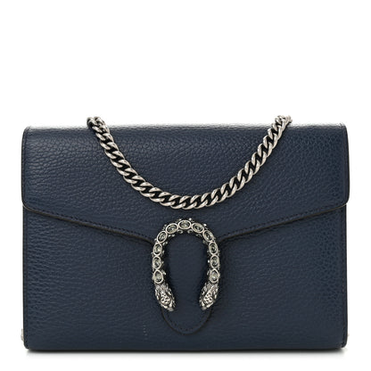 Gucci Calfskin Mini Dionysus Chain Wallet Blue Agata Black Diamond 1 of 10