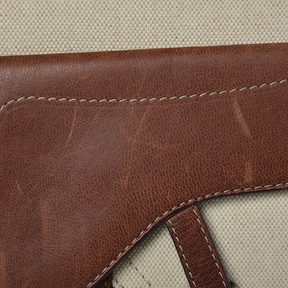 Christian Dior Calfskin Canvas Double Saddle Bag Beige 8 of 11