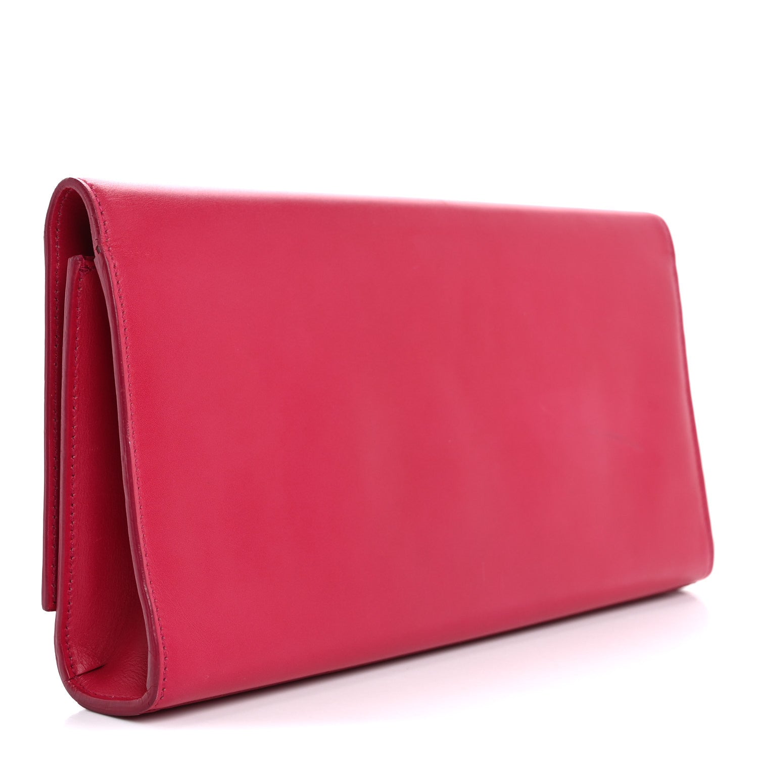 Saint Laurent Smooth Calfskin Classic Monogram Cassandre Clutch Lipstick Fuchsia 3 of 18