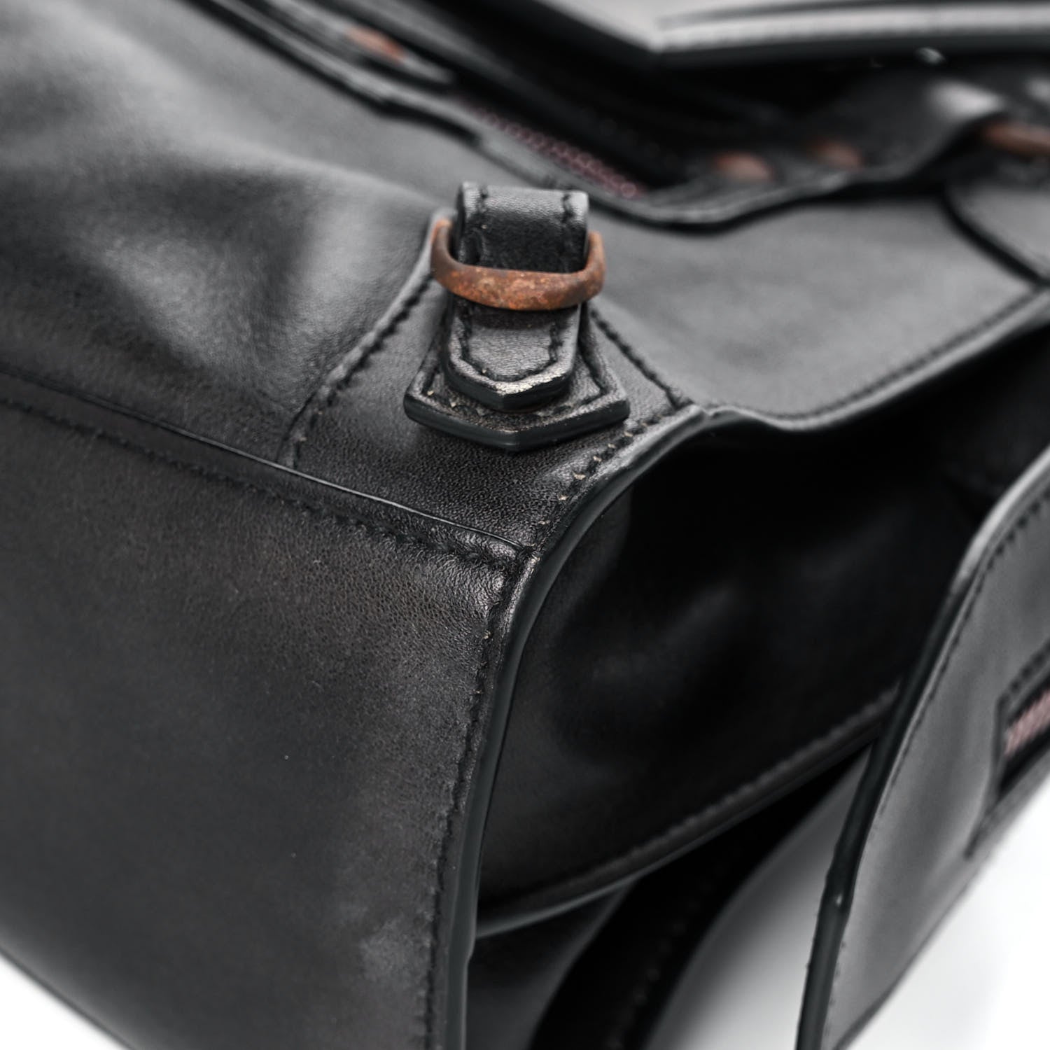 Balenciaga Used Calfskin Rust Hardware Mini Neo Classic City Black 11 of 15