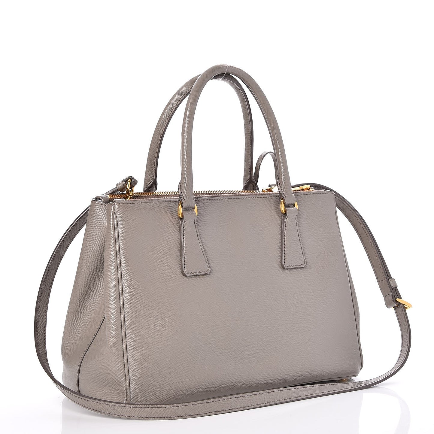 Saffiano Small Galleria Double Zip Tote Argilla
