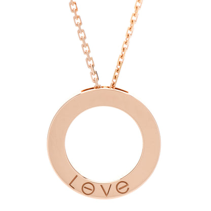 Cartier 18K Pink Gold Diamond LOVE Paved Necklace 3 of 4