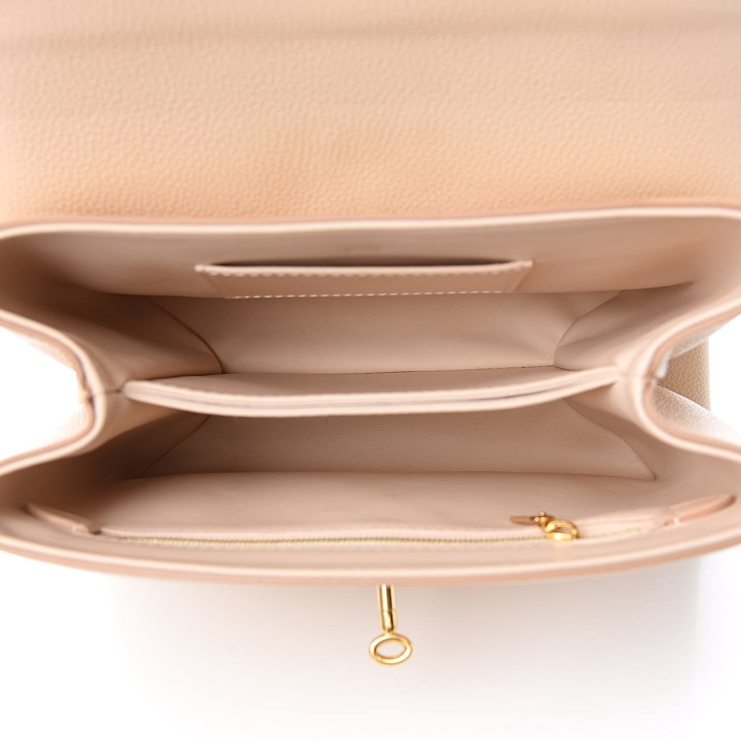 Grained Smooth Calfskin Rose Des Vents PM Creme