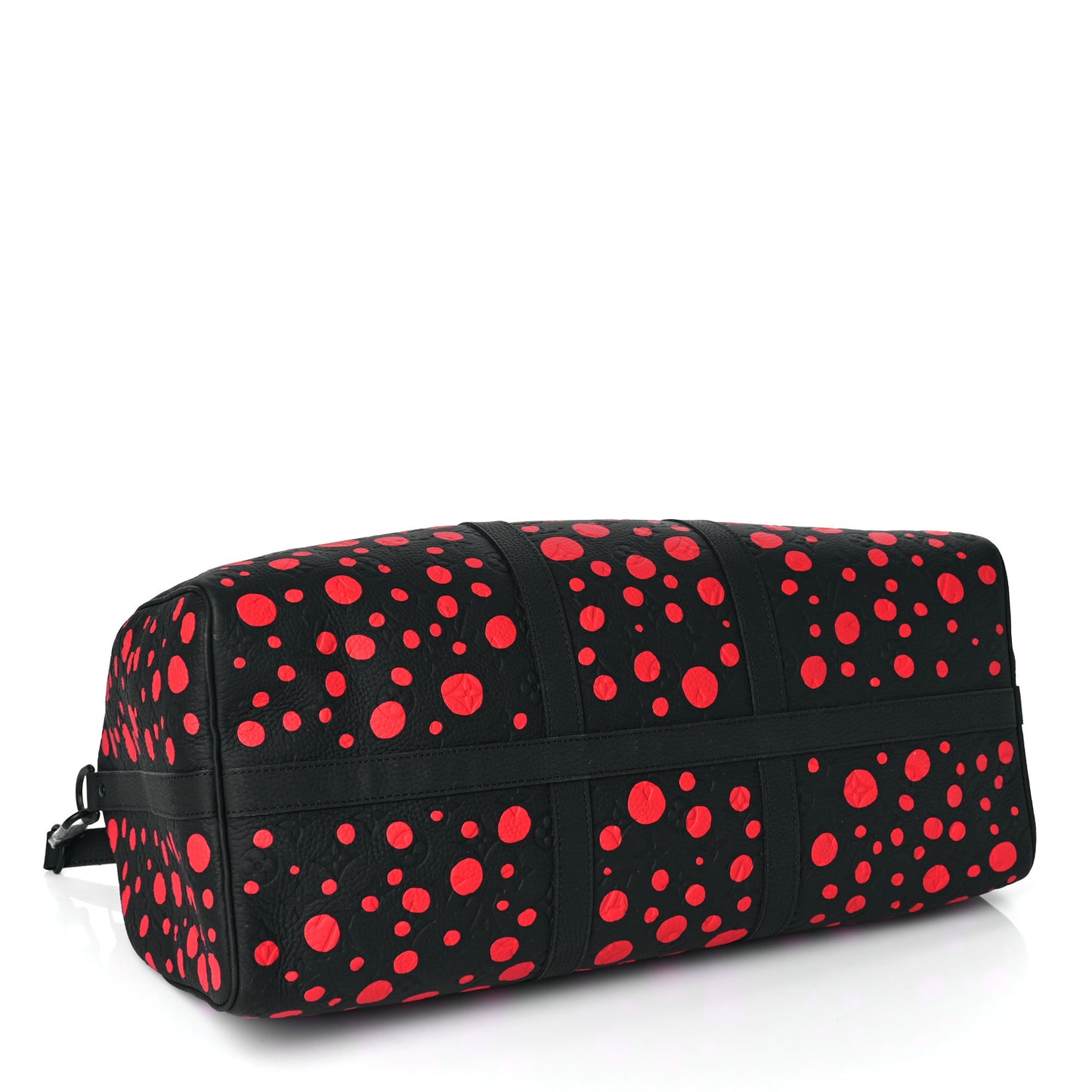 LV X YK Taurillon Monogram Keepall Bandouliere 50 Black Red