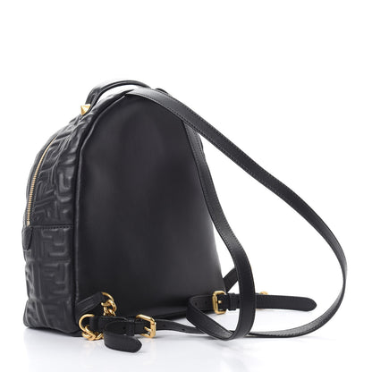 Fendi Nappa FF 1974 Embossed Mini Backpack Black 2 of 9