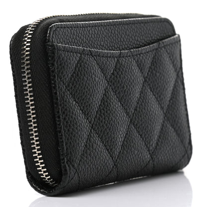 Chanel Caviar Quilted Zip Coin Purse Black 3 of 7