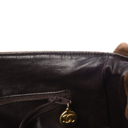 Chanel Suede CC Fringe Messenger Flap Bag Brown 10 of 11