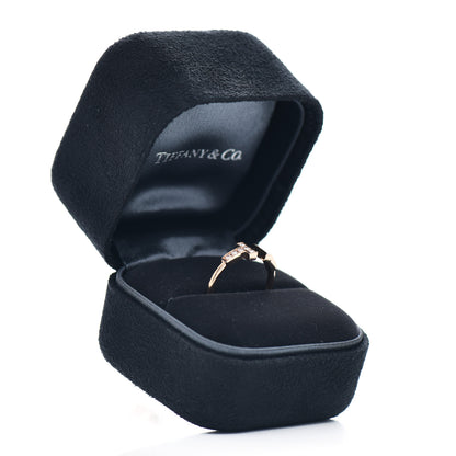 Tiffany 18K Yellow Gold Diamond T Wire Ring 49 4.75 6 of 6