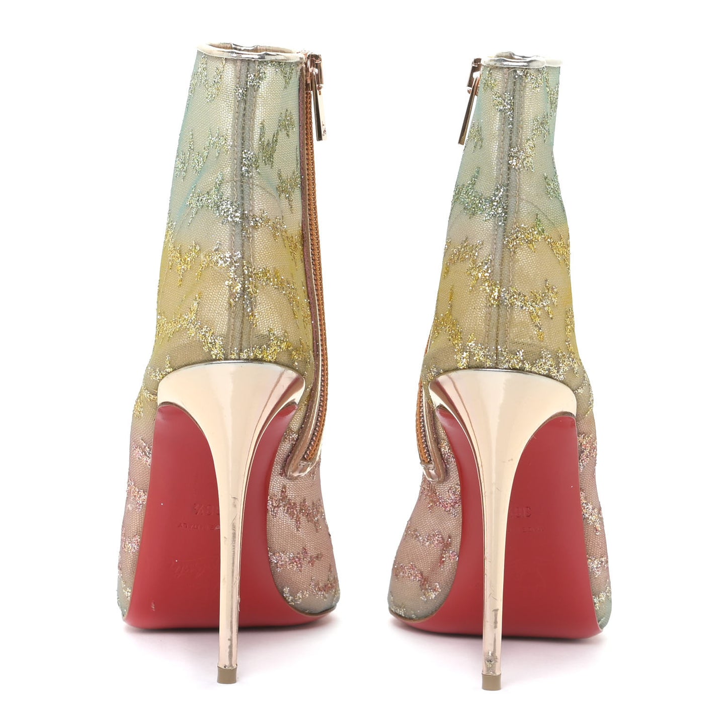 Rete Tulle Nancy Bootie 100 Ankle Boots 38.5 Multicolor Blush