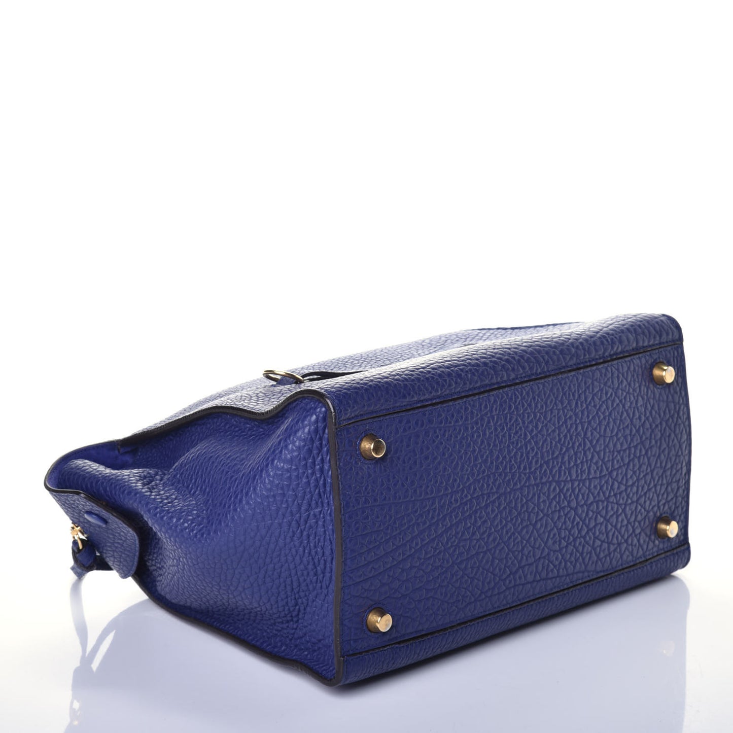 Bullhide Calfskin Small Ring Bag Indigo