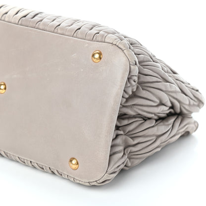 Miu Miu Nappa Matelasse Tote Pomice 11 of 11