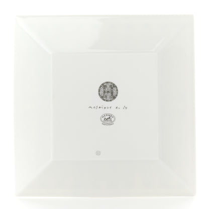 Hermes Porcelain Mosaique Au 24 Platine Square Plate N°2 2 of 4