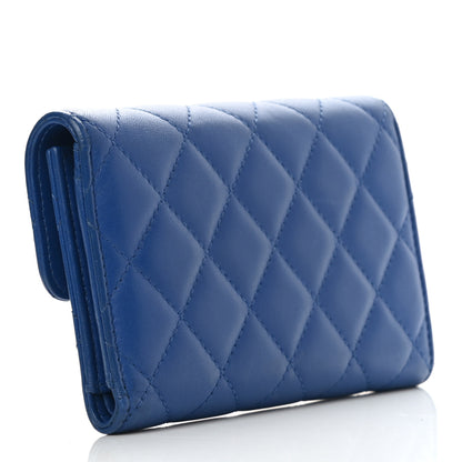 Chanel Lambskin Quilted Medium Flap Wallet Royal Blue 4 of 16