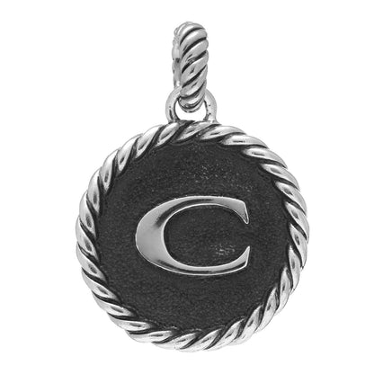 David Yurman Sterling Silver Cable Collectibles Initial C Charm Pendant 1 of 3