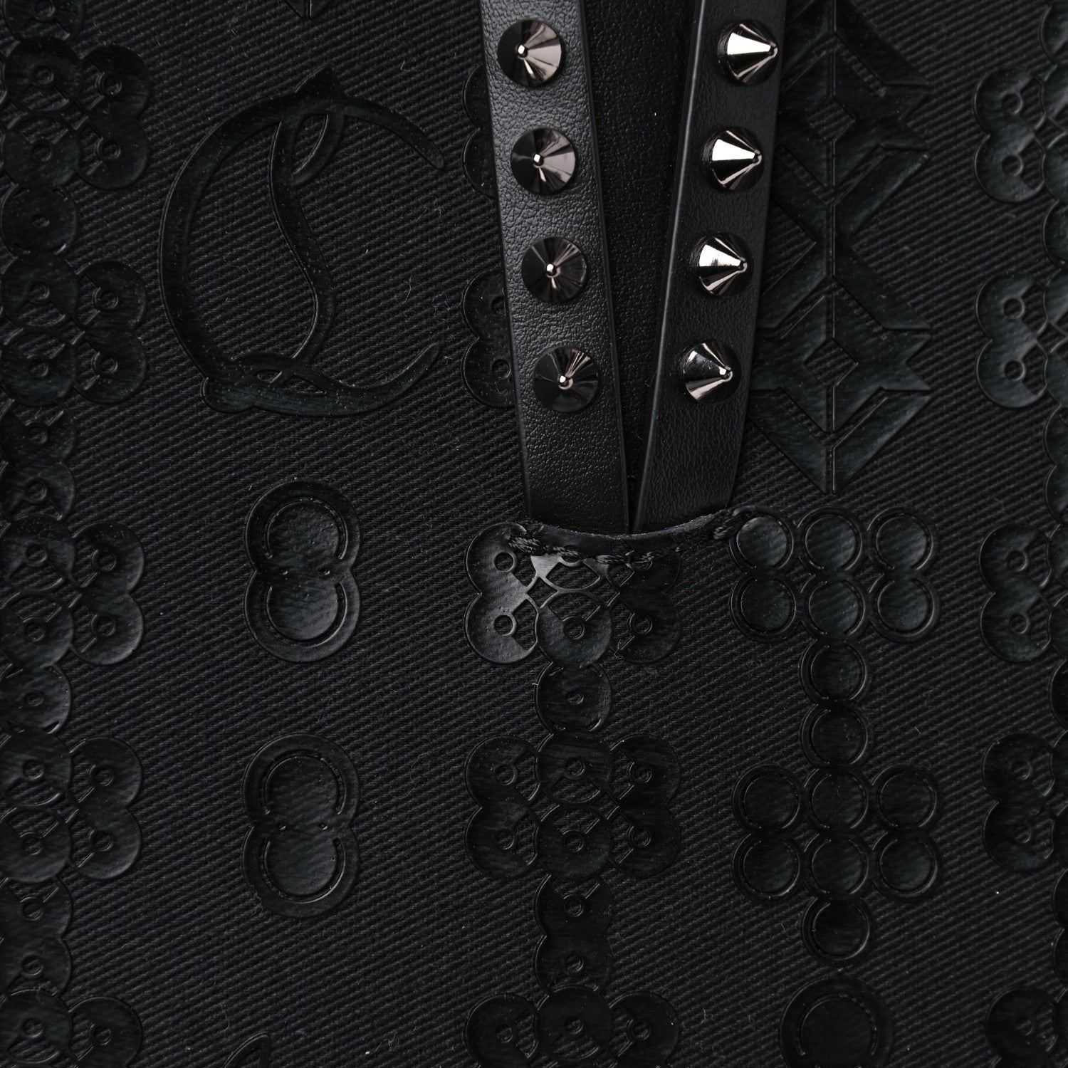 Christian Louboutin Calfskin Loubinetic Spikes East West Cabata Tote Black 12 of 12